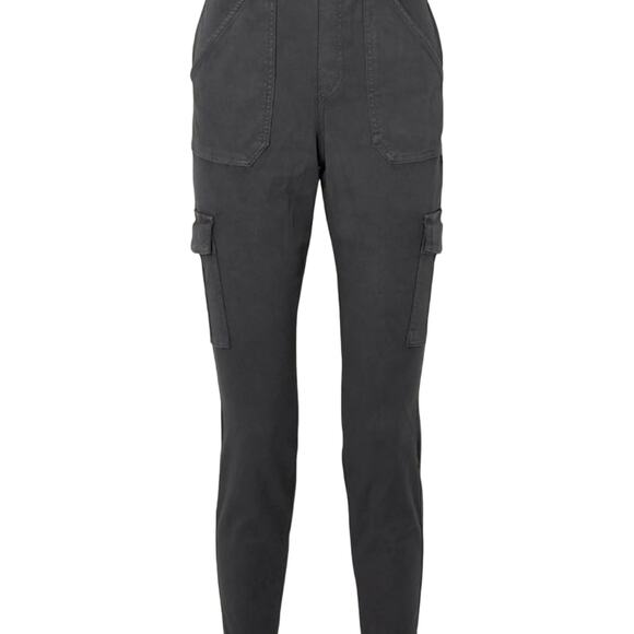 Spanx Women's Washed Black Stretch Twill Ankle Cargo Pants Size Small Petite NWT - Picture 3 of 12